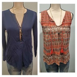 2 for the price of 1!! Lucky Brand casual top bundle